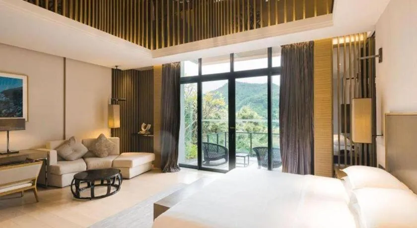 Bed in The Mulian Urban Resort Hotels Huadu