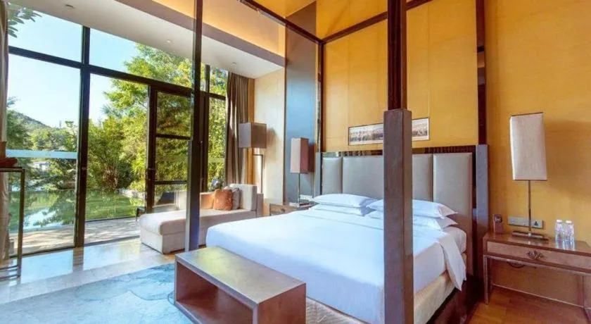 Bed in The Mulian Urban Resort Hotels Huadu