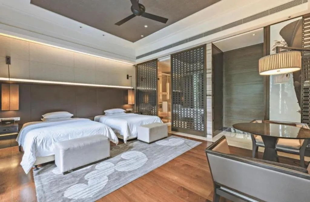 Bed in The Mulian Urban Resort Hotels Huadu