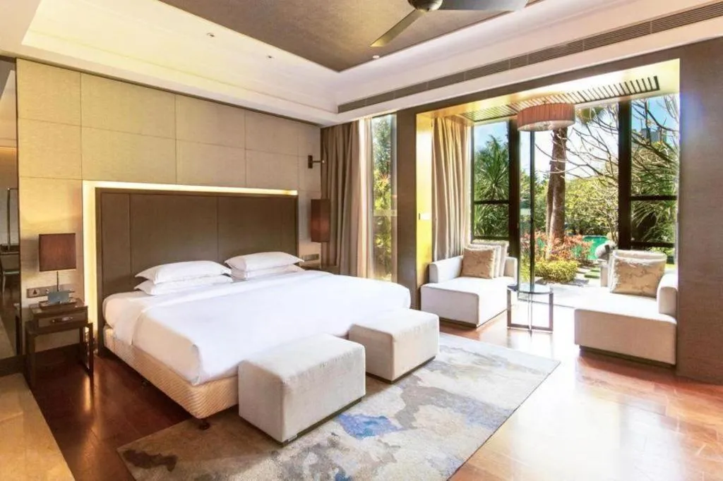 Bed in The Mulian Urban Resort Hotels Huadu