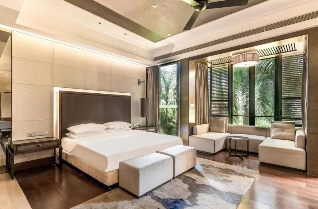 Bed in The Mulian Urban Resort Hotels Huadu