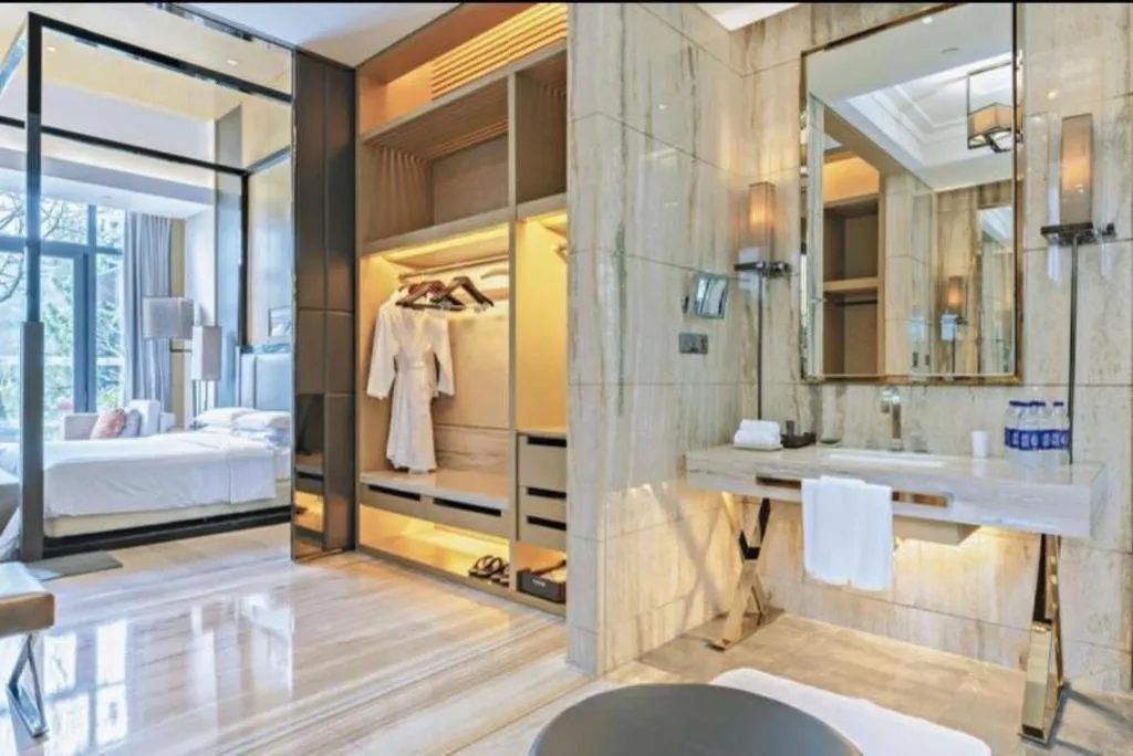 Bed in The Mulian Urban Resort Hotels Huadu