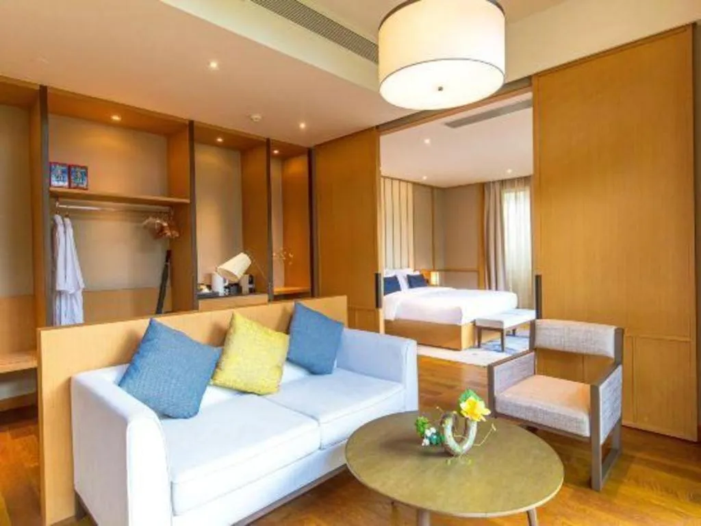 Bed in The Mulian Urban Resort Hotels Huadu