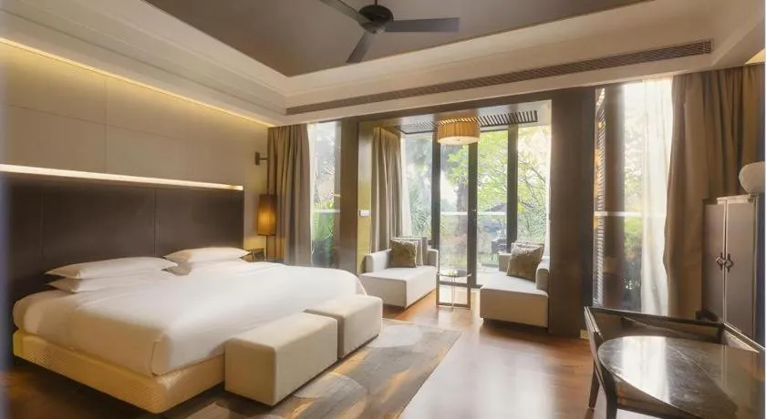 Bed in The Mulian Urban Resort Hotels Huadu