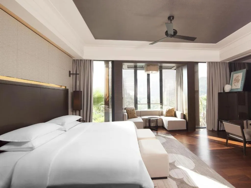 Bed in The Mulian Urban Resort Hotels Huadu