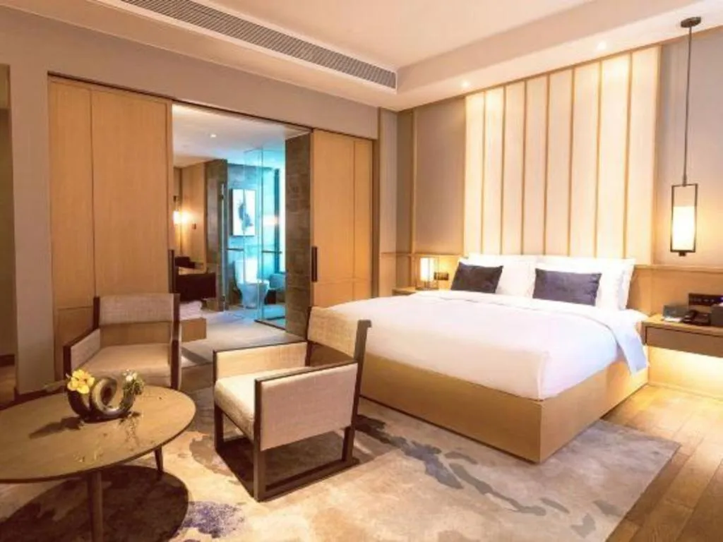 Bed in The Mulian Urban Resort Hotels Huadu