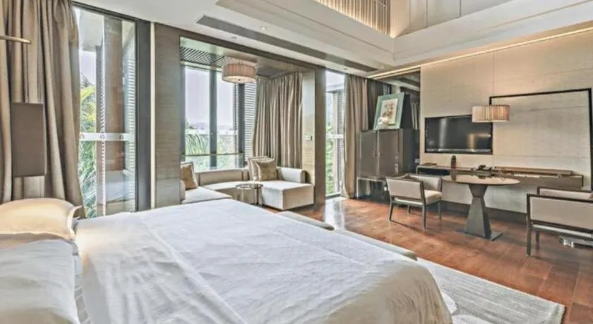 Bed in The Mulian Urban Resort Hotels Huadu