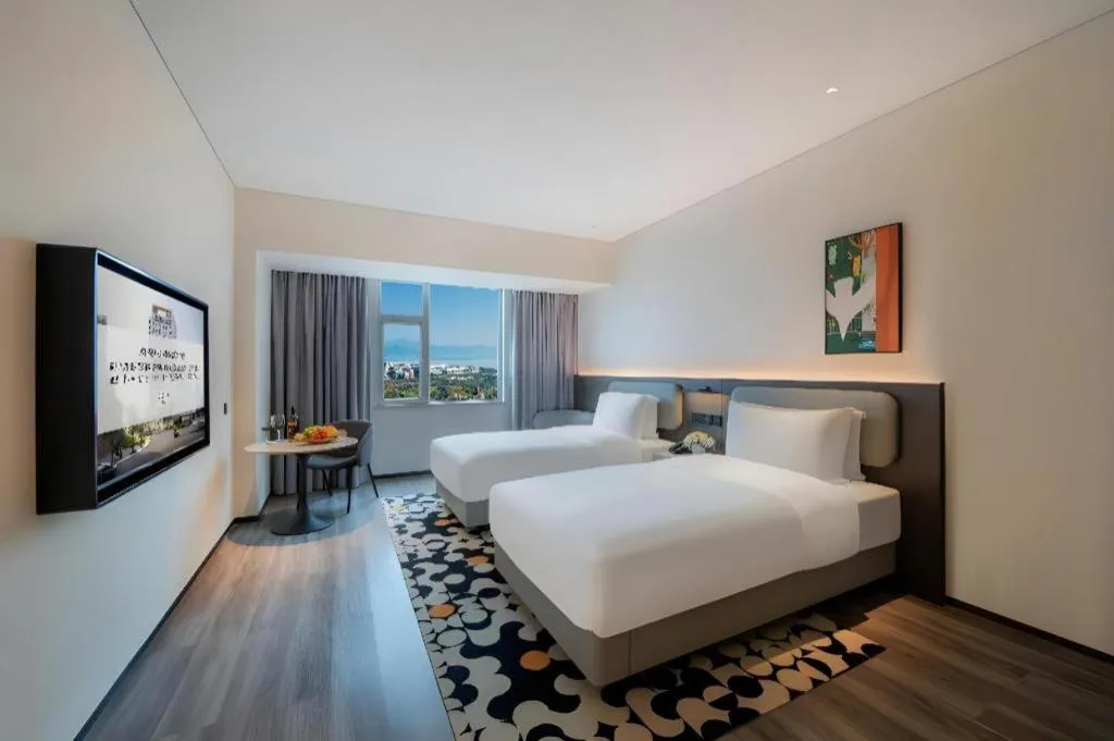 Bed in Seaview Gleetour Hotel Shenzhen Eastwing building