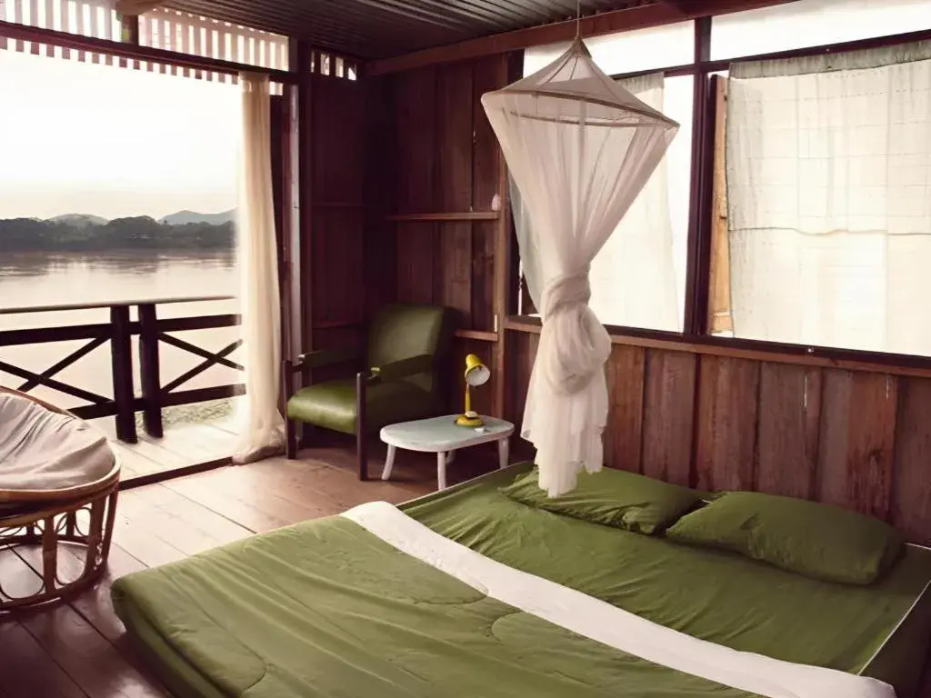 Bed in Baan ChanKhiang at ChiangKhan Bed in Baan ChanKhiang at ChiangKhan