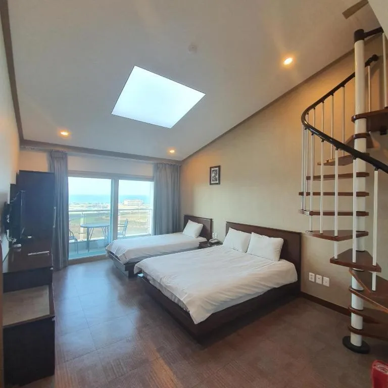 Bed in Sea View Hotel