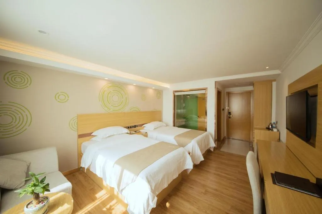 Bed in GreenTree Inn Qingyuan Qinghe Avenue Branch
