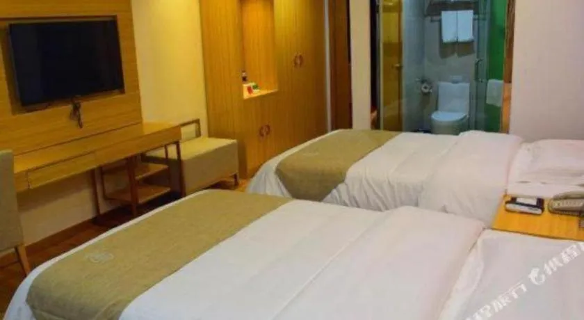 Bed in GreenTree Inn Qingyuan Qinghe Avenue Branch