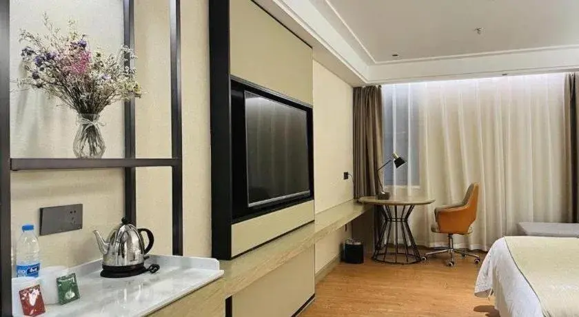 Bed in GreenTree Inn Qingyuan Qinghe Avenue Branch Bed in GreenTree Inn Qingyuan Qinghe Avenue Branch