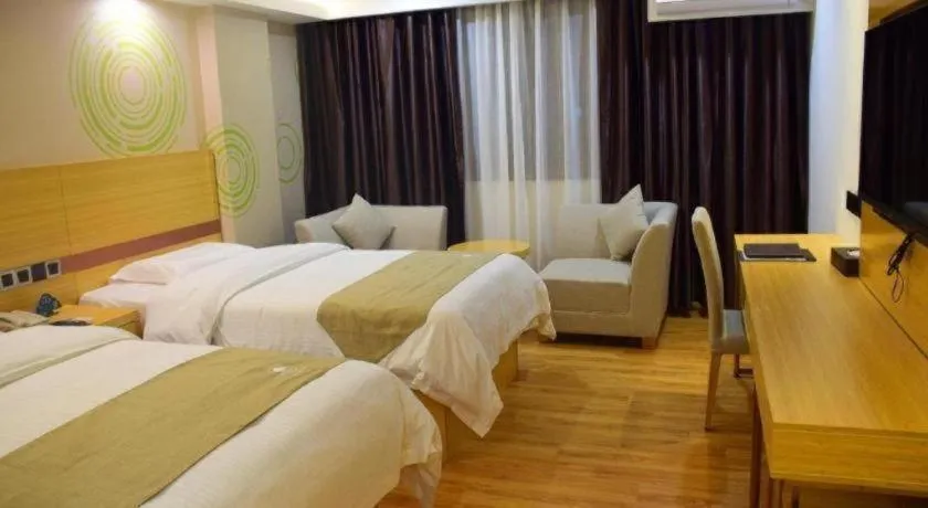Bed in GreenTree Inn Qingyuan Qinghe Avenue Branch