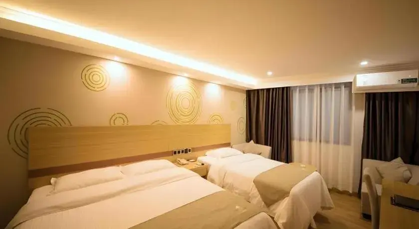 Bed in GreenTree Inn Qingyuan Qinghe Avenue Branch Bed in GreenTree Inn Qingyuan Qinghe Avenue Branch