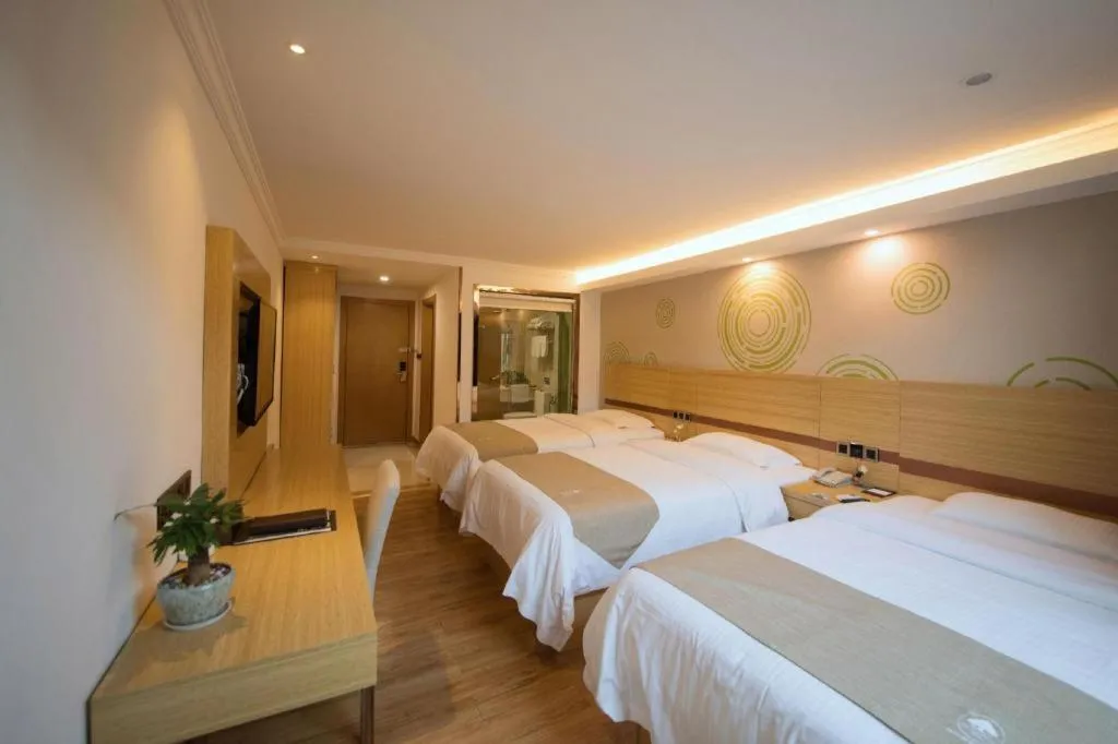 Bed in GreenTree Inn Qingyuan Qinghe Avenue Branch