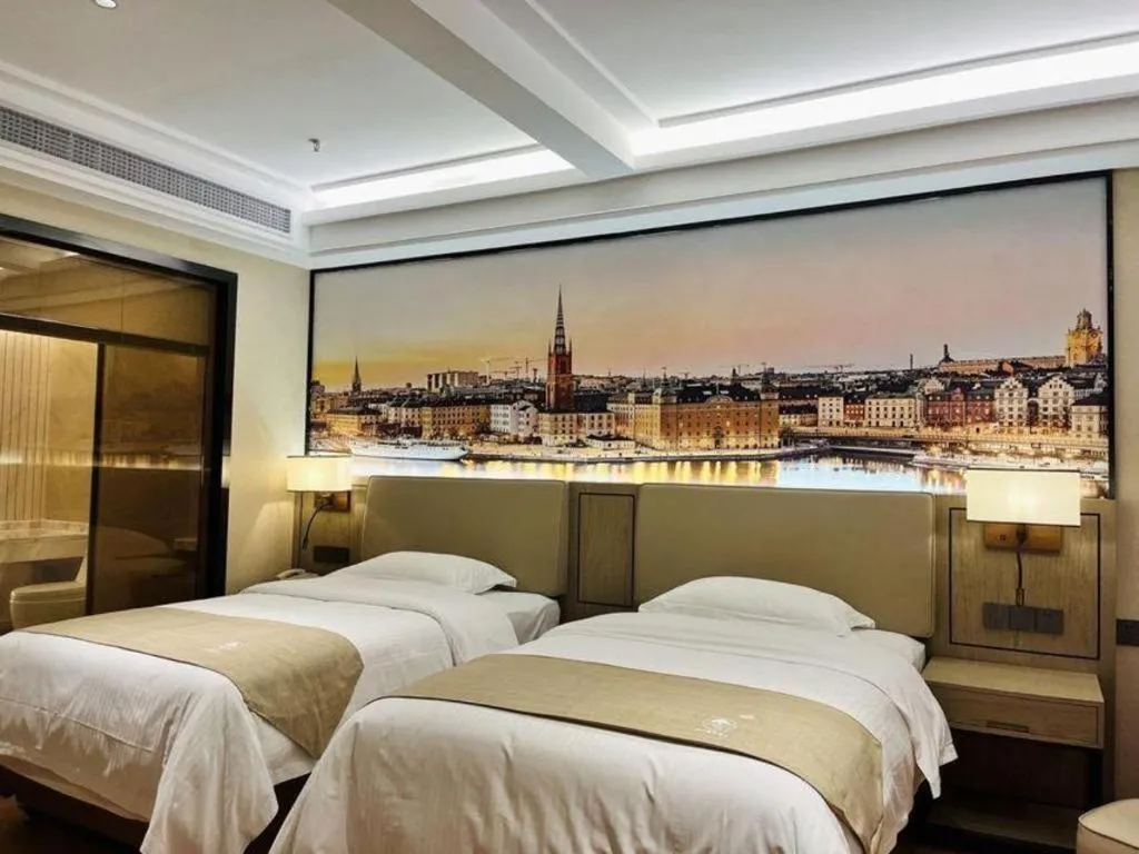 Bed in GreenTree Inn Qingyuan Qinghe Avenue Branch