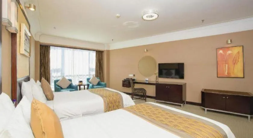 Bed in Qingdao Blue Horizon Hotel Laoshan