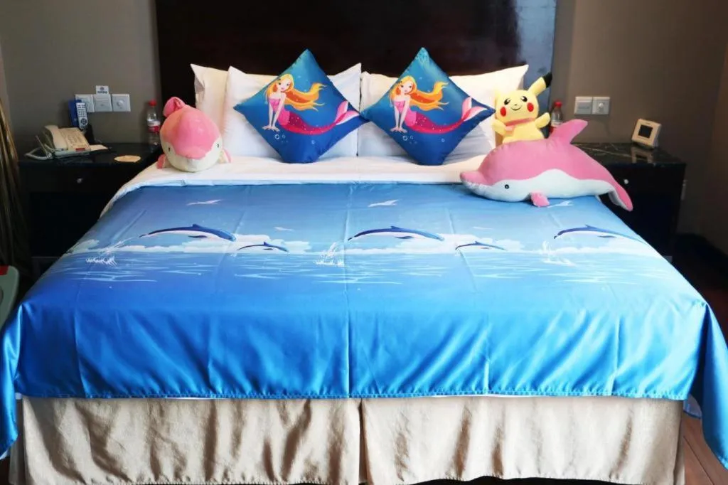 Bed in Qingdao Blue Horizon Hotel Laoshan