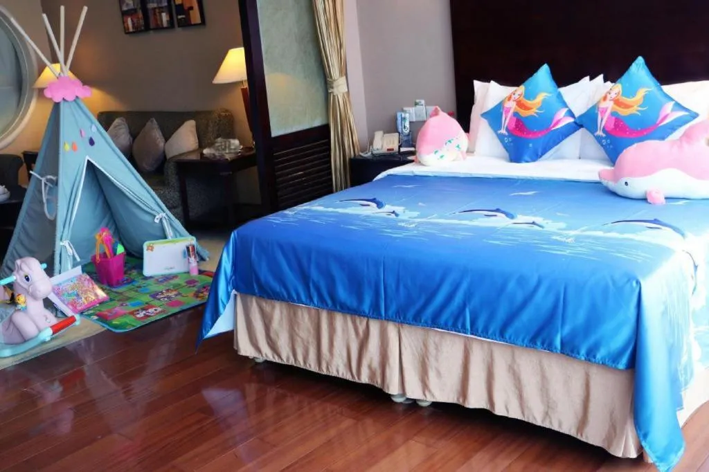 Bed in Qingdao Blue Horizon Hotel Laoshan