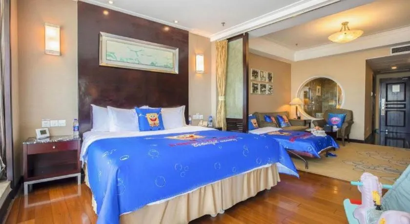 Bed in Qingdao Blue Horizon Hotel Laoshan