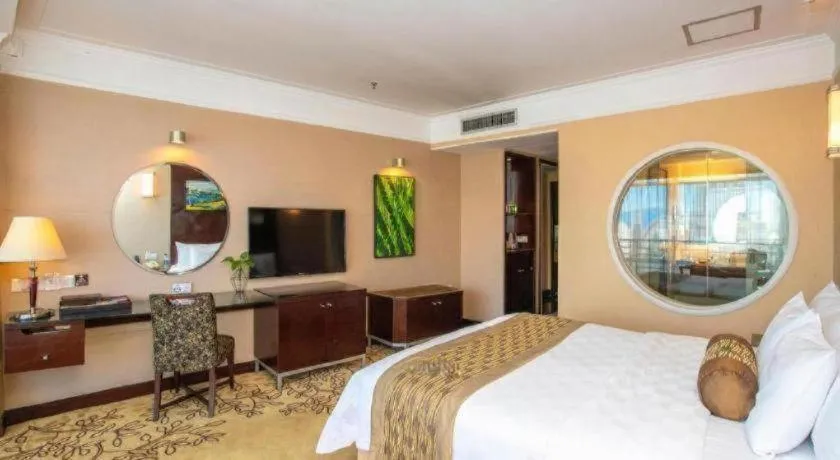 Bed in Qingdao Blue Horizon Hotel Laoshan