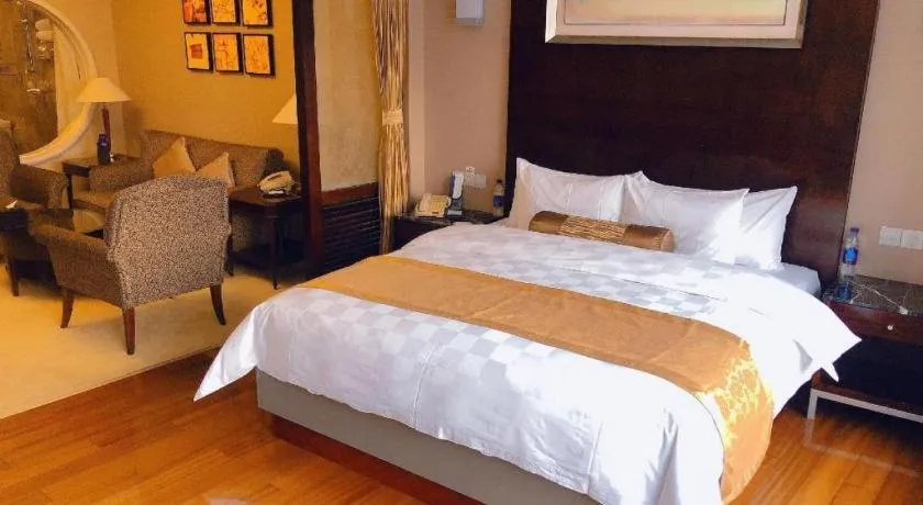 Bed in Qingdao Blue Horizon Hotel Laoshan