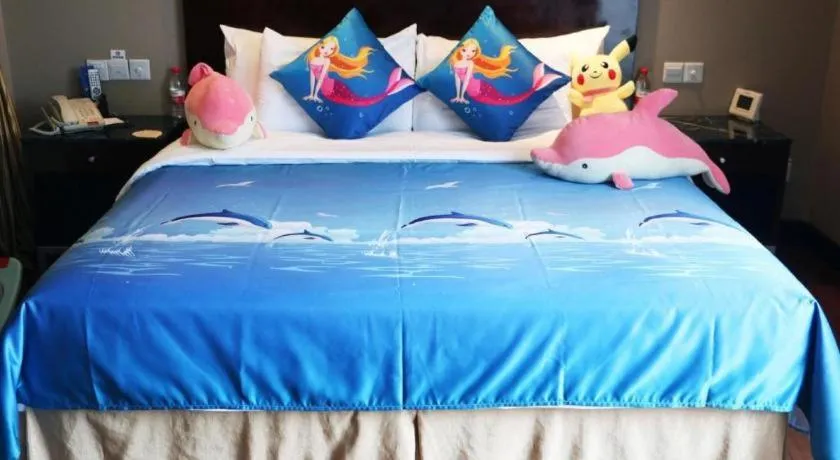 Bed in Qingdao Blue Horizon Hotel Laoshan