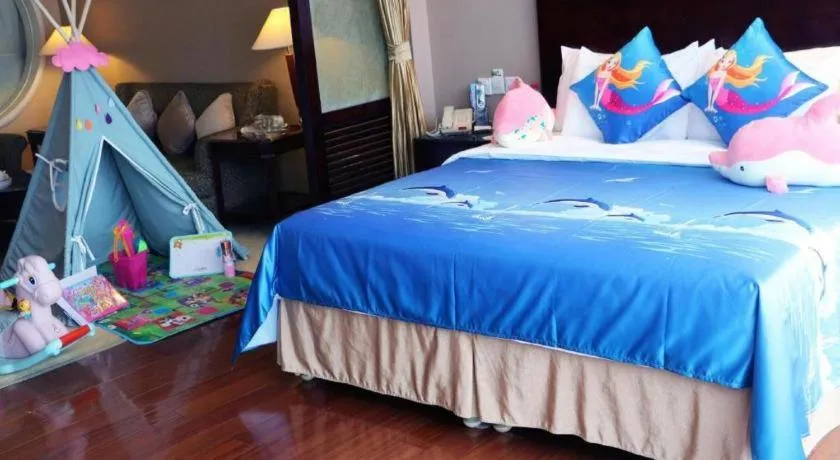 Bed in Qingdao Blue Horizon Hotel Laoshan