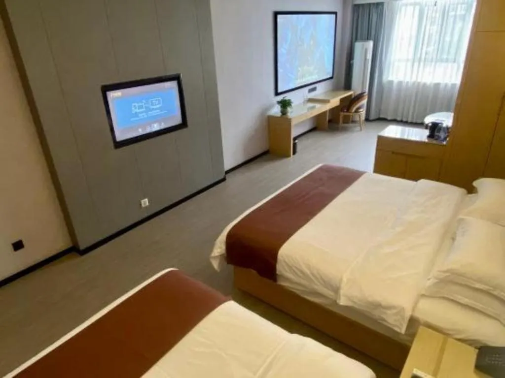 Bed in GYA Hotel Shanghai Songjiang Wanda Plaza