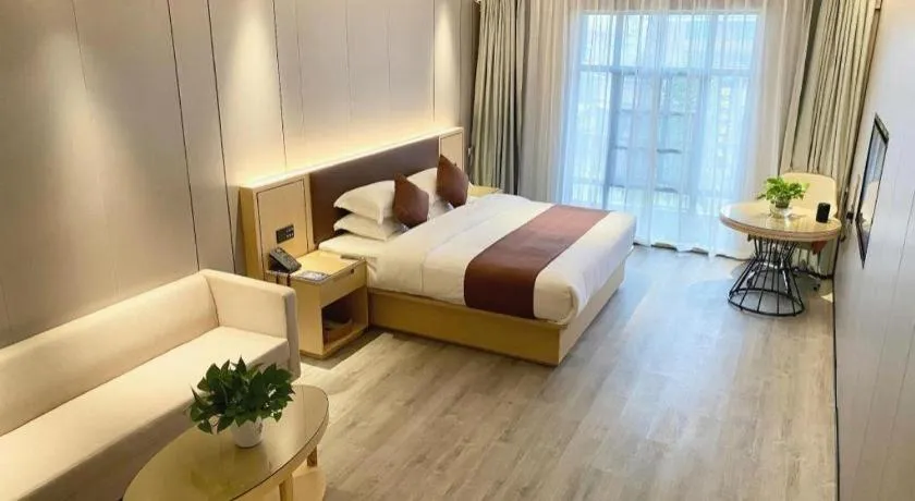 Bed in GYA Hotel Shanghai Songjiang Wanda Plaza