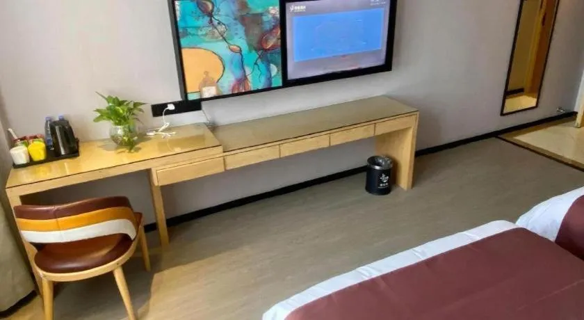 Bed in GYA Hotel Shanghai Songjiang Wanda Plaza