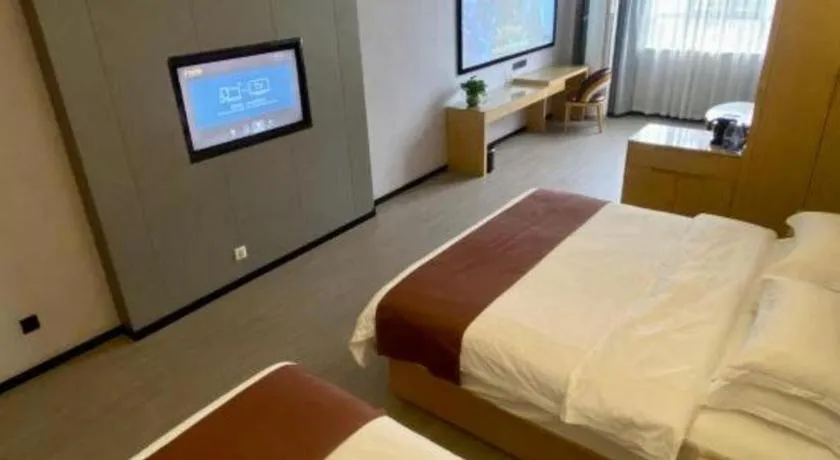 Bed in GYA Hotel Shanghai Songjiang Wanda Plaza