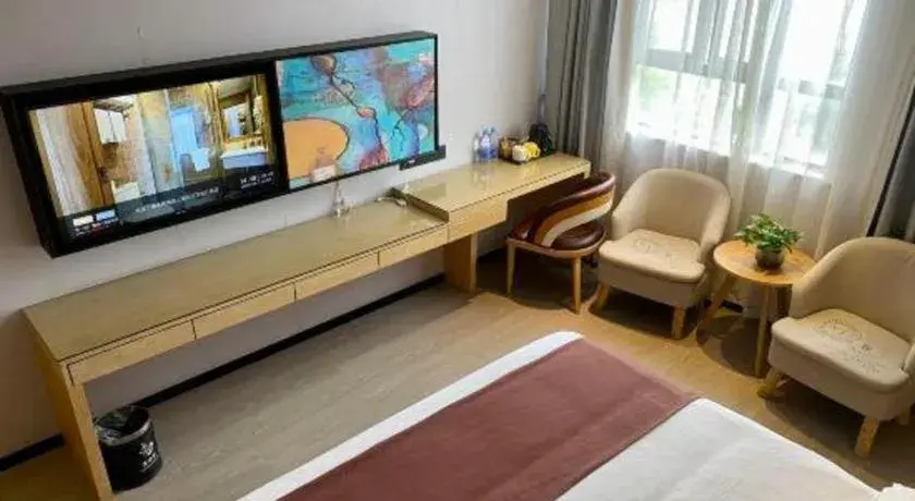 Bed in GYA Hotel Shanghai Songjiang Wanda Plaza Bed in GYA Hotel Shanghai Songjiang Wanda Plaza