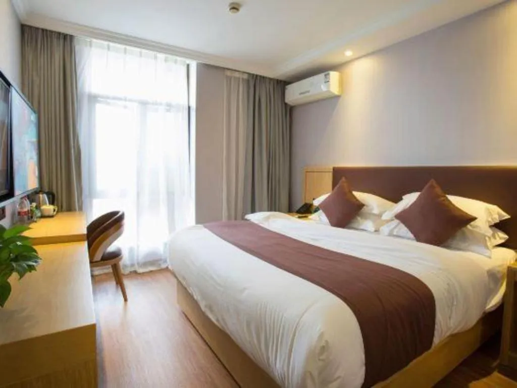 Bed in GYA Hotel Shanghai Songjiang Wanda Plaza