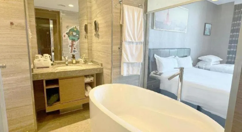 Bed in Brigh Radiance Hotel Yantai