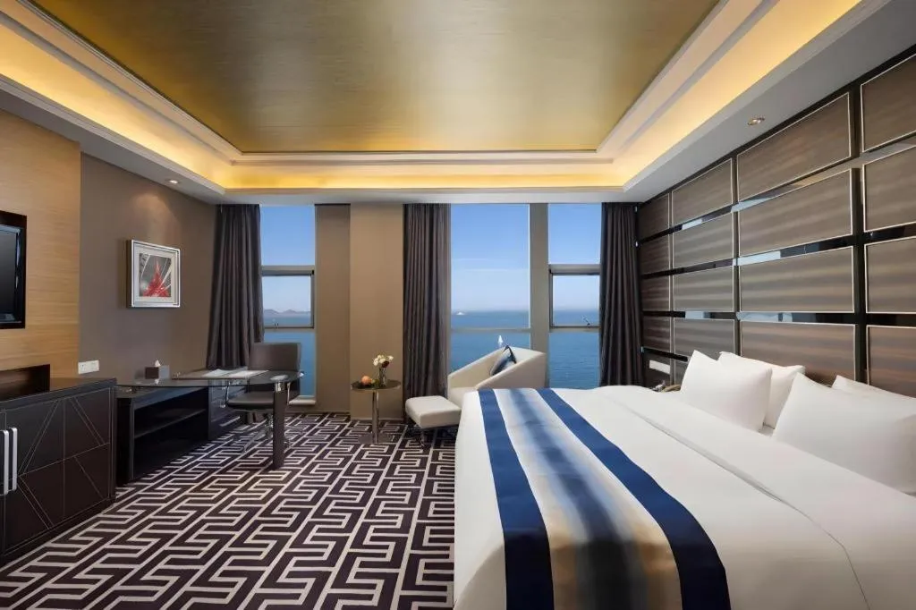 Bed in Brigh Radiance Hotel Yantai