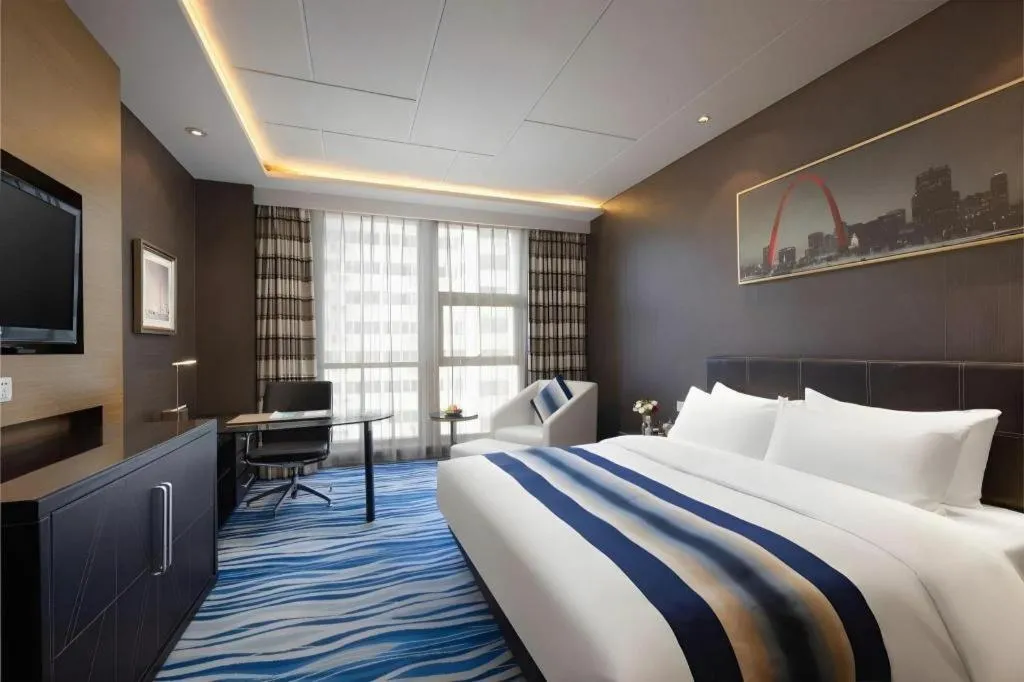 Bed in Brigh Radiance Hotel Yantai