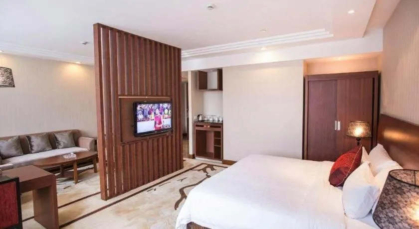 Bed in Zhangjiagang Jiangnan Garden Hotel