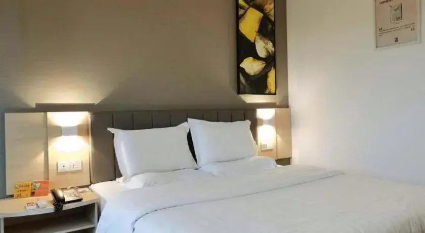 Bed in 7 Days Inn Ningbo Xiangshan Renmin Plaza Branch Bed in 7 Days Inn Ningbo Xiangshan Renmin Plaza Branch