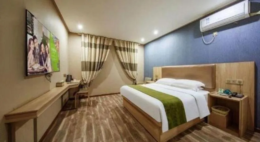 Bed in GreenTree Inn Jiangsu Changzhou Henglin Town Shuntong Road Express Hotel