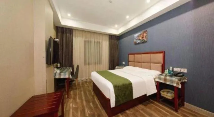 Bed in GreenTree Inn Jiangsu Changzhou Henglin Town Shuntong Road Express Hotel