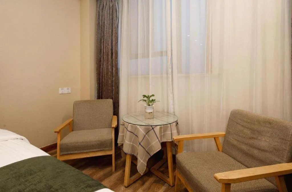 Bed in GreenTree Inn Jiangsu Changzhou Henglin Town Shuntong Road Express Hotel