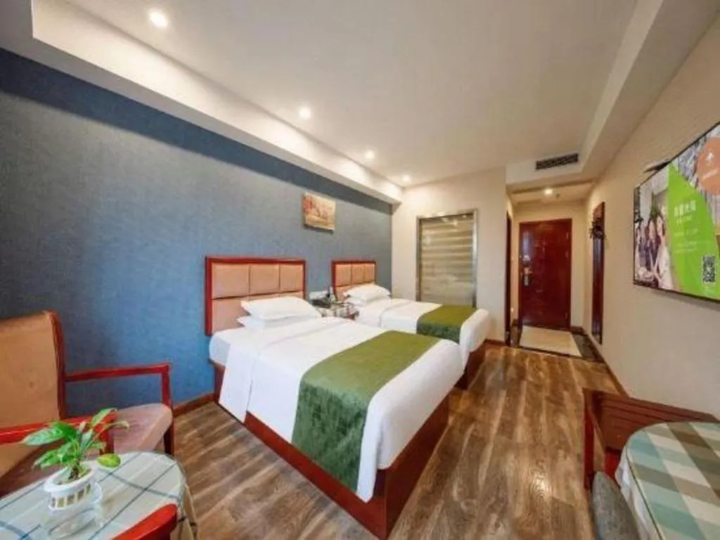 Bed in GreenTree Inn Jiangsu Changzhou Henglin Town Shuntong Road Express Hotel
