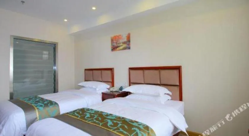 Bed in GreenTree Inn Jiangsu Changzhou Henglin Town Shuntong Road Express Hotel