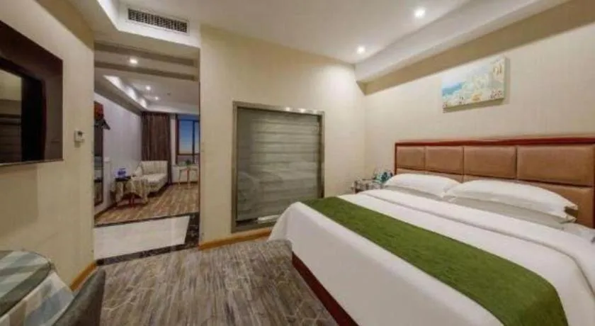 Bed in GreenTree Inn Jiangsu Changzhou Henglin Town Shuntong Road Express Hotel