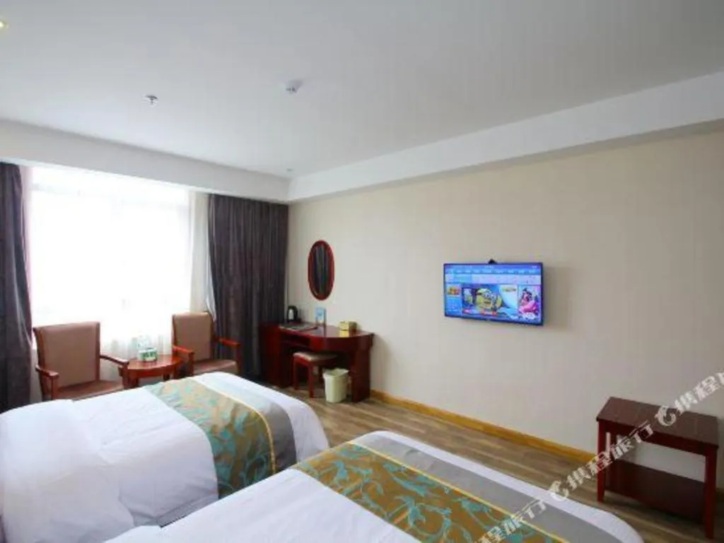 Bed in GreenTree Inn Jiangsu Changzhou Henglin Town Shuntong Road Express Hotel