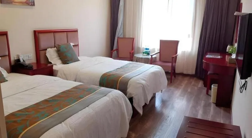 Bed in GreenTree Inn Jiangsu Changzhou Henglin Town Shuntong Road Express Hotel