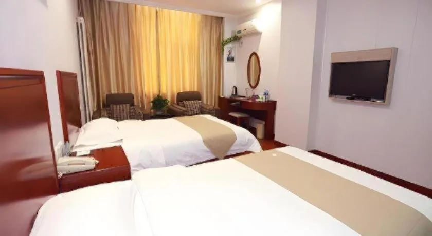 Bed in GreenTree Inn Yinchuan Pedestrian Street East Liqun Street Express Hotel
