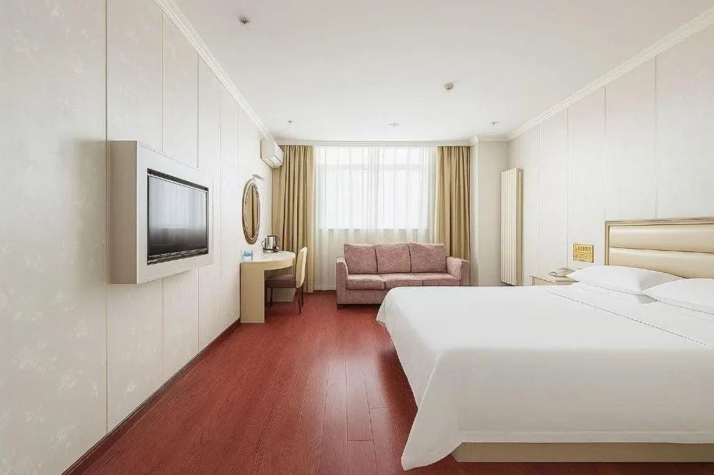 Bed in GreenTree Inn Yinchuan Pedestrian Street East Liqun Street Express Hotel